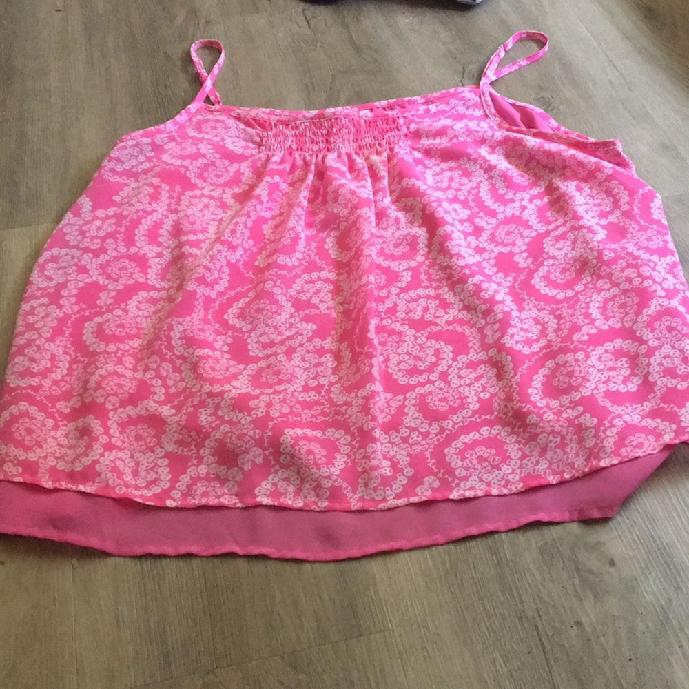 Pink skull tank top